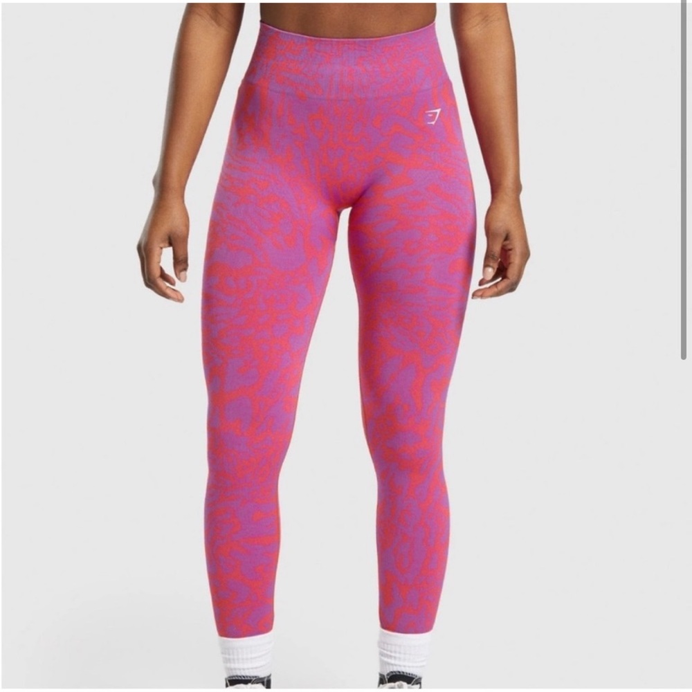 Gymshark Adapt Safari Seamless Leggings - Shelly Pink/Fly‎ Coral